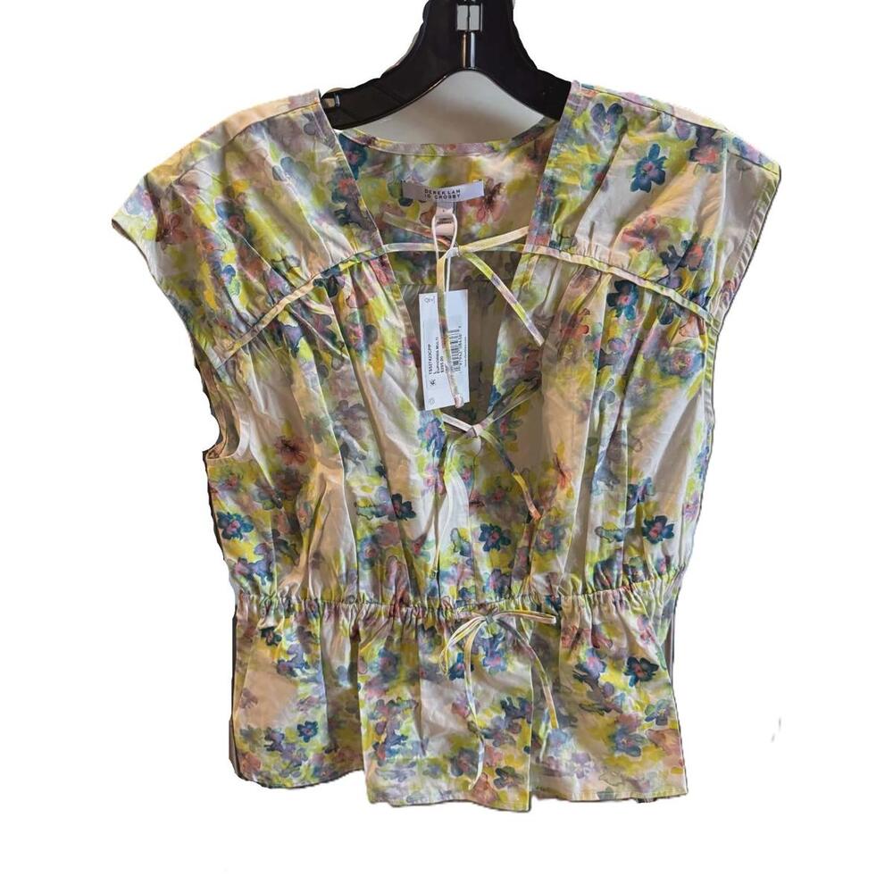 Derek Lam 10 Crosby, L, Green, Women's Sleeveless Top - Picture 5 of 6